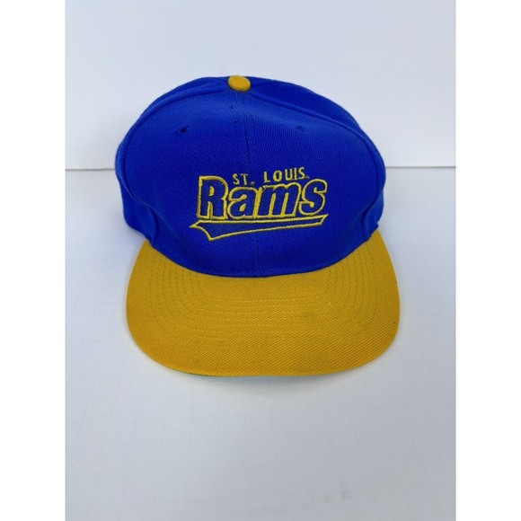 St Louis Rams Snapback Hat NFL Football Blue Cap 1990s Vintage Otto LA - Picture 2 of 5